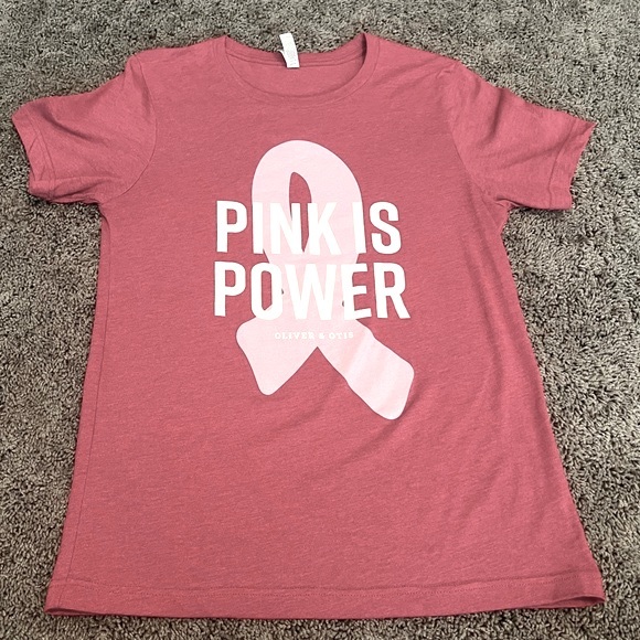 Graphic Tee Pink is Power Breast Awareness T-shirt Medium - Picture 3 of 5